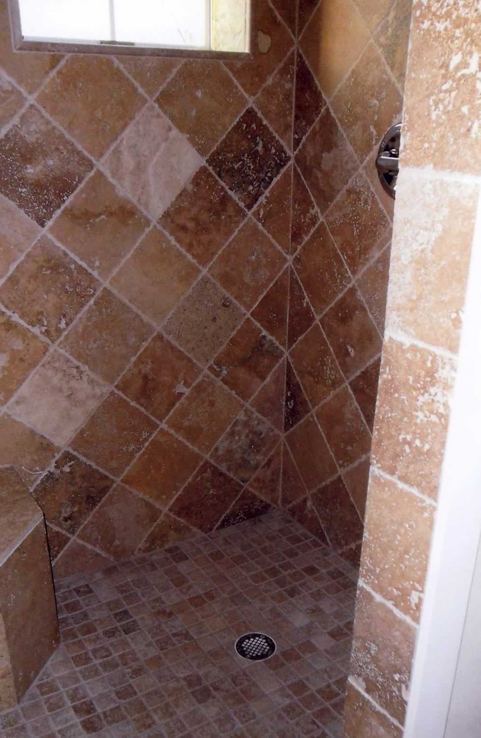 ceramic tiled shower